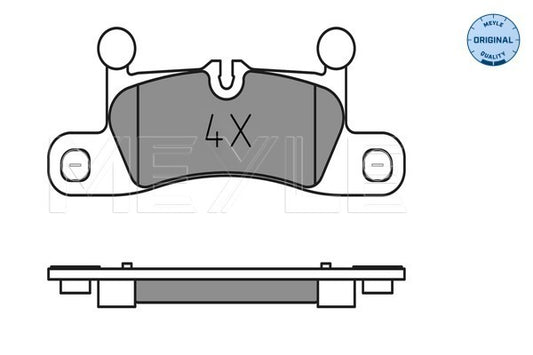 Porsche Cayenne Rear Brake Pad Set - 0252472116  Meyle Germany