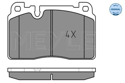 Audi A6 4G2, Q5 8RB, Porsche Macan 95B - Front Brake Pads & Front Brake Pad Sensor - 0252564316, 1005270001 - Meyle Germany