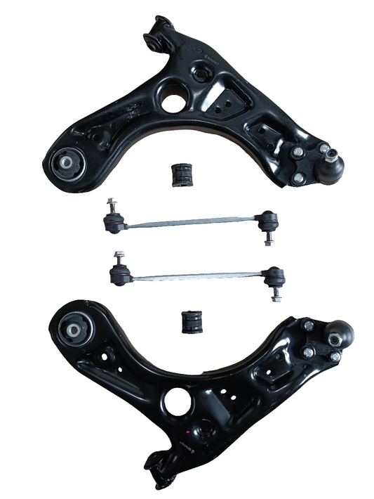 VW Polo, Vento, Ameo, Skoda Rapid Lower Arm with Ball Joints, Link Rod, J R Bush Set - V-927 & V-928, SK-600, VW-BS044 Teknorot