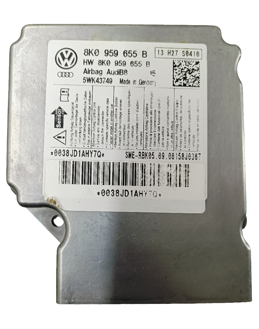 Audi A4 8K Airbag Control Module - 8K0959655B VW