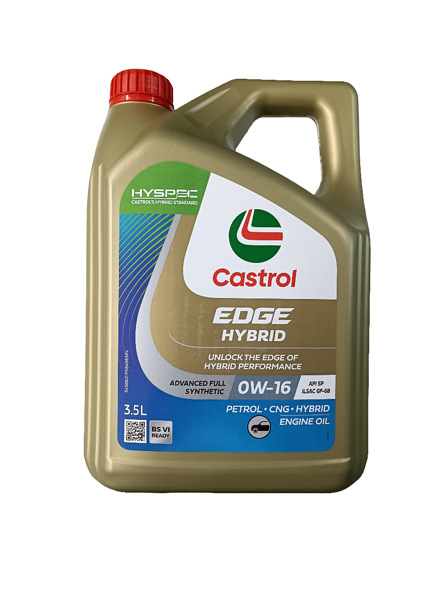 Castrol Edge 0W-16 Hybrid Full Synthetic Engine Oil 3.5L - Castrol