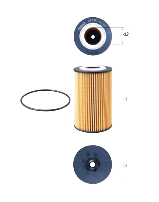 Mercedes W204, W212, W164, W251, W221 C63 AMG Petrol Oil Filter - OX 1161D Mahle