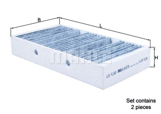 Mercedes GL, GLE, X166, ML W166 AC Filter Set - LAK 878/S Mahle