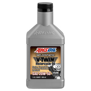 AMSOIL 20W-50 100% Synthetic V-Twin Motorcycle Oil 946ml - MCVQT Amsoil