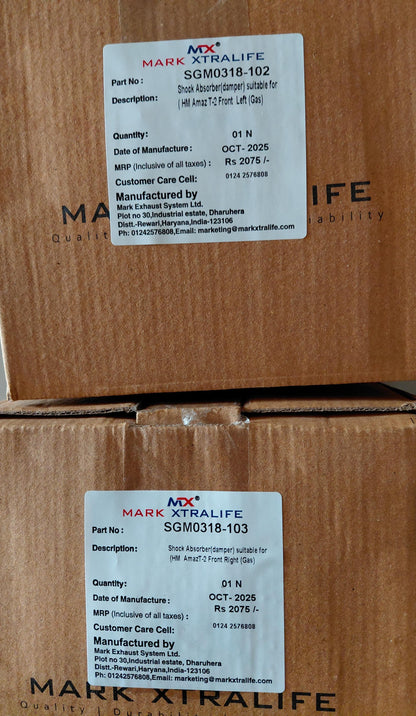 Honda Amaze Type II Front Shock Absorber Right & Left Side Set - SGM0318-102 & SGM0318-103 Mark Xtralife