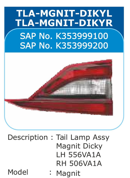 Nissan Magnite Dicky Tail Light Left - TLA-MGNIT-DIKYL Varroc