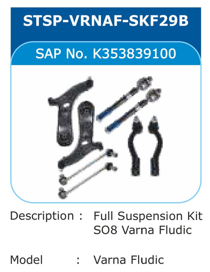 Hyundai Verna Fluidic Full Suspension Kit - STSP-VRNAF-SKF29B Varroc