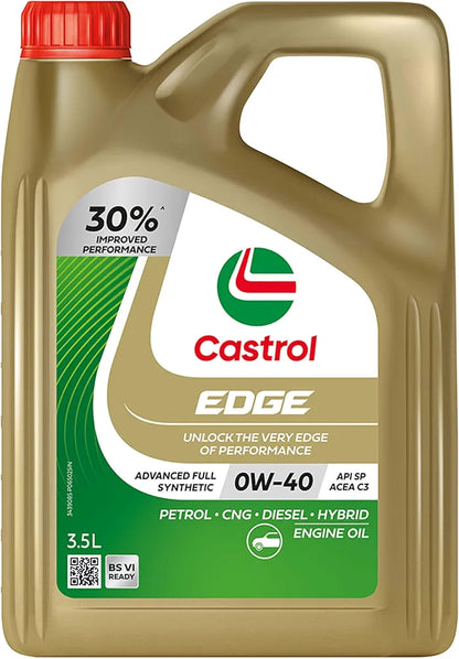 Castrol Edge Synthetic 0W-40 Engine Oil 4.5L (3.5+1) - Castrol