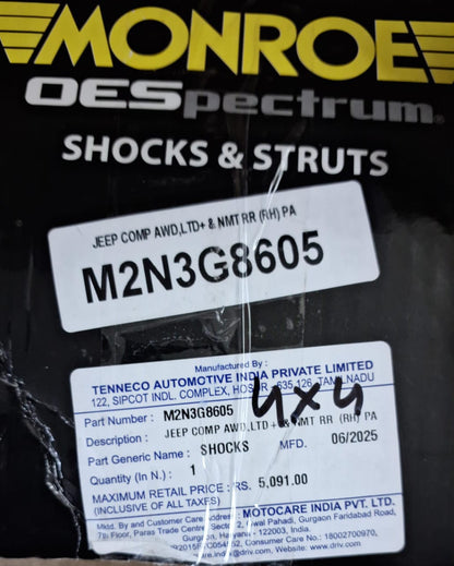 Jeep Compass 4×4 Rear Shocker Set - Monroe