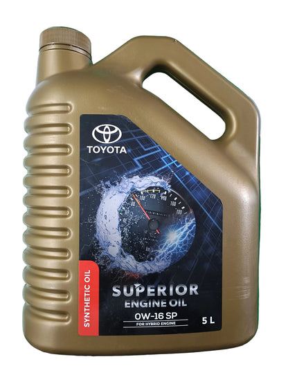 Toyota Superior 0W-16 SP Synthetic Engine Oil 5 Litres - Toyota
