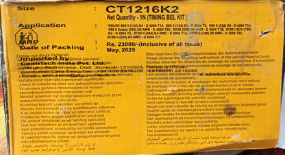 Volvo S60 II, S80 II, S90 II, V40 525, V60 I 155, II 225, V70 III 135, XC40, XC 60 I, II, XC90 II Timing Kit - CT 1216K2