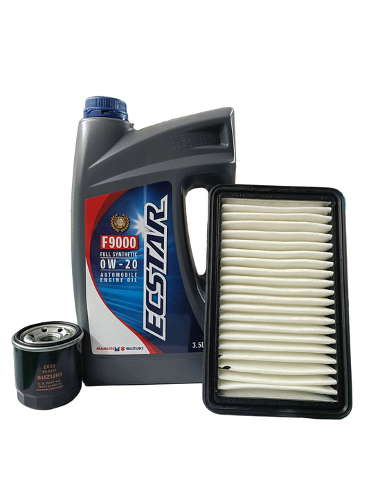 Maruti Suzuki Swift, Dzire, Ertiga ( 2013-18 ) Petrol Service Combo - Oil Filter+Air Filter+Ecstar 0W-20 3.5 Litres MGP