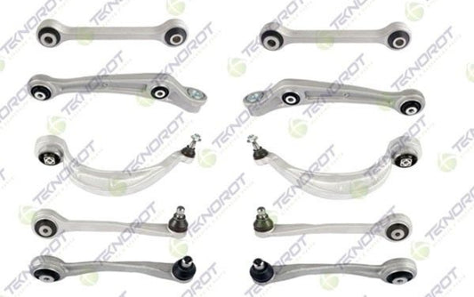 Audi A4 8K2, Q5 8RB ( 2008-15 ) Front Lower & Upper Arms Suspension Set with Link Rods (Set of 10) - A-700 Teknorot