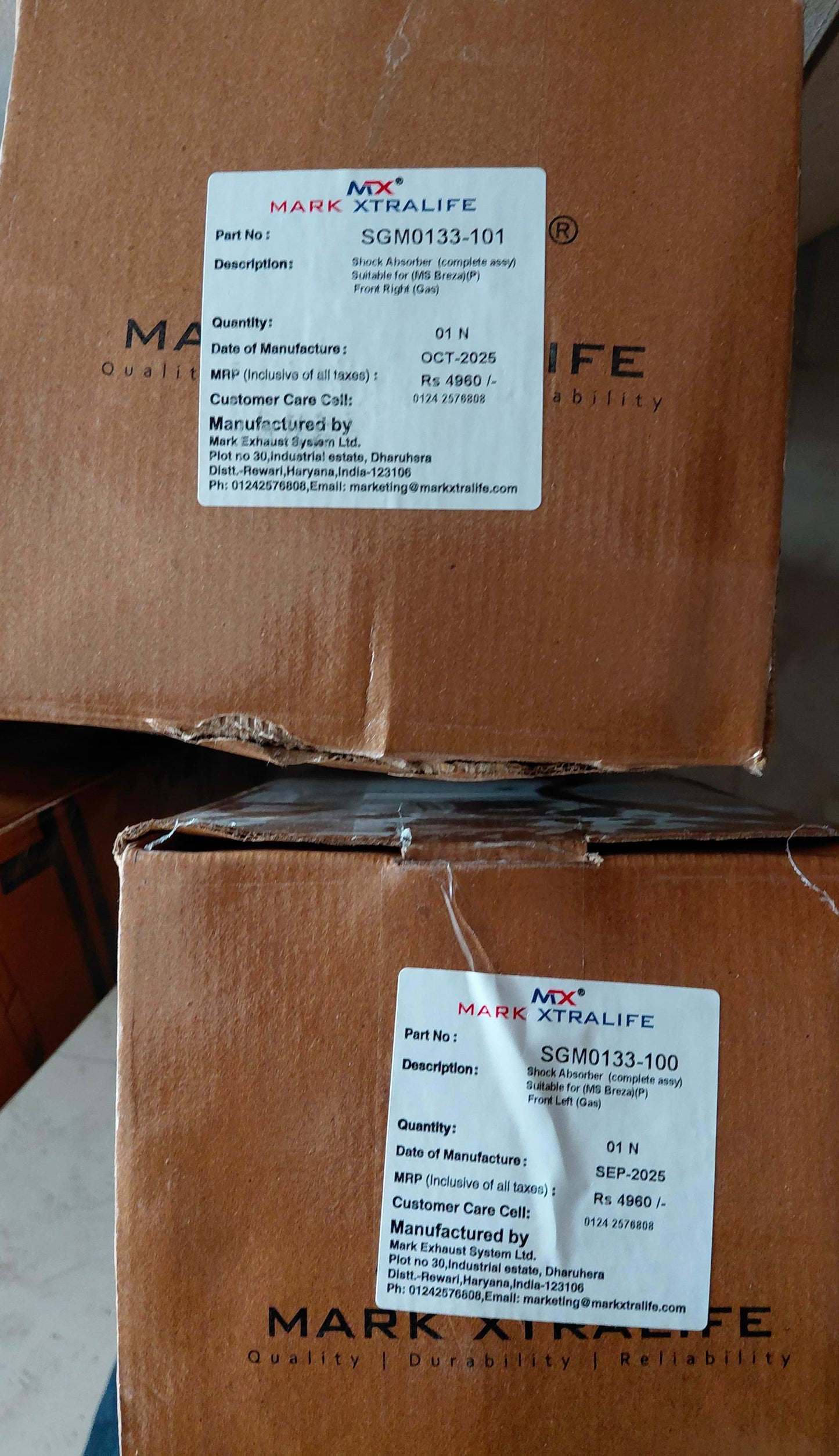 Maruti Suzuki Brezza Petrol Front Shocker (Full Assembly) Set - SGM0133-100 & SGM0133-101 Mark Xtralife