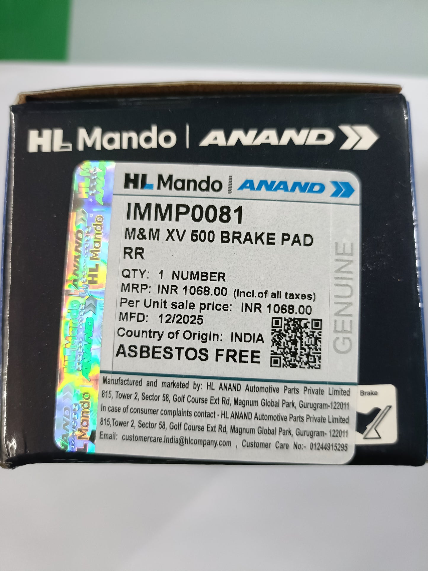 Mahindra XUV 500 Rear Brake Pads - IMMP0081 Mando