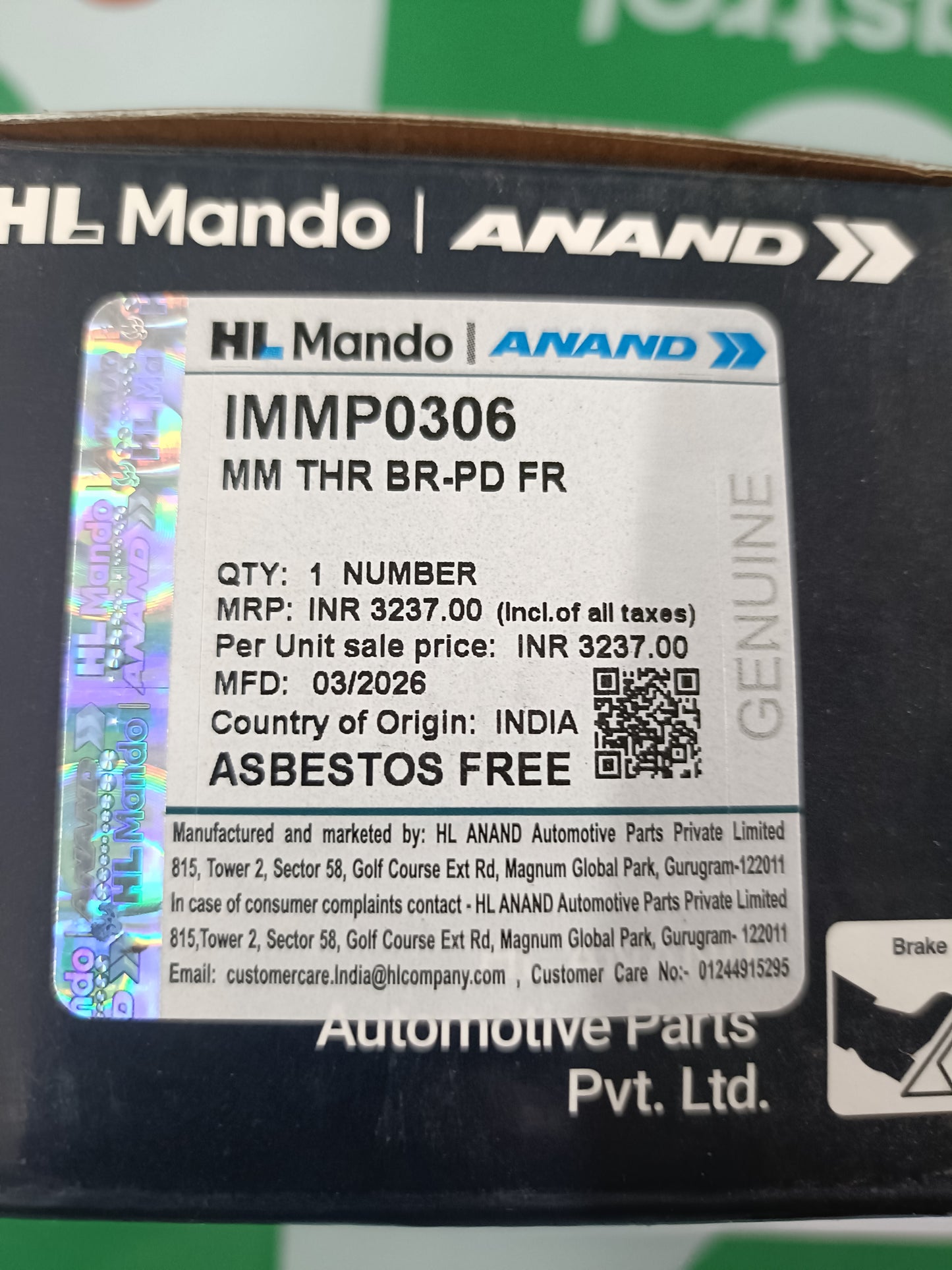 Mahindra Thar Front Brake Pads - IMMP0306 Mando