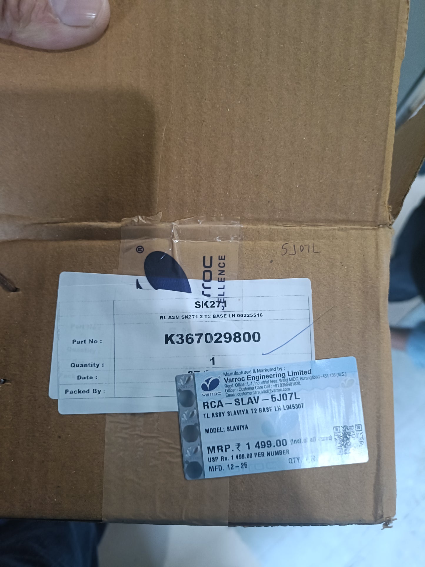 Skoda Slavia Left Tail Light - RCA-SLAV-5J07L Varroc