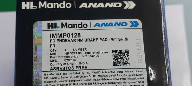 Ford Endeavour New Front Brake Pads - IMMP0128 Mando