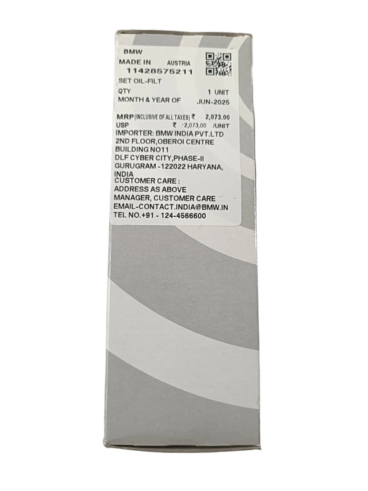 BMW 1 F20, 3 F30, G20, 5 F10, G30, X3 F25, G45, X5 G05, 7 G11,  Oil Filter - 11428575211 BMW