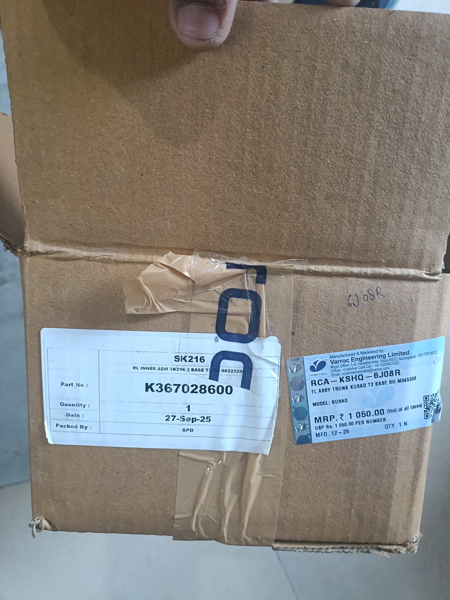 Skoda Kushaq Tail Light Right - RCA-KSHQ-6J08R Varroc