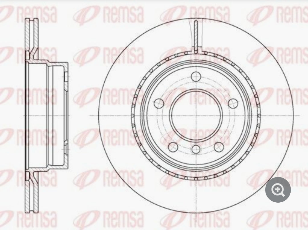 BMW 1 F20, E90, F30 Rear Disc Rotor Set, Dia 300 mm - 61231.10 Remsa