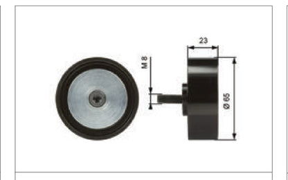 Fiat Punto 1.2l. 1.4L Tensioner Pulley - 7803-9636082A Gates