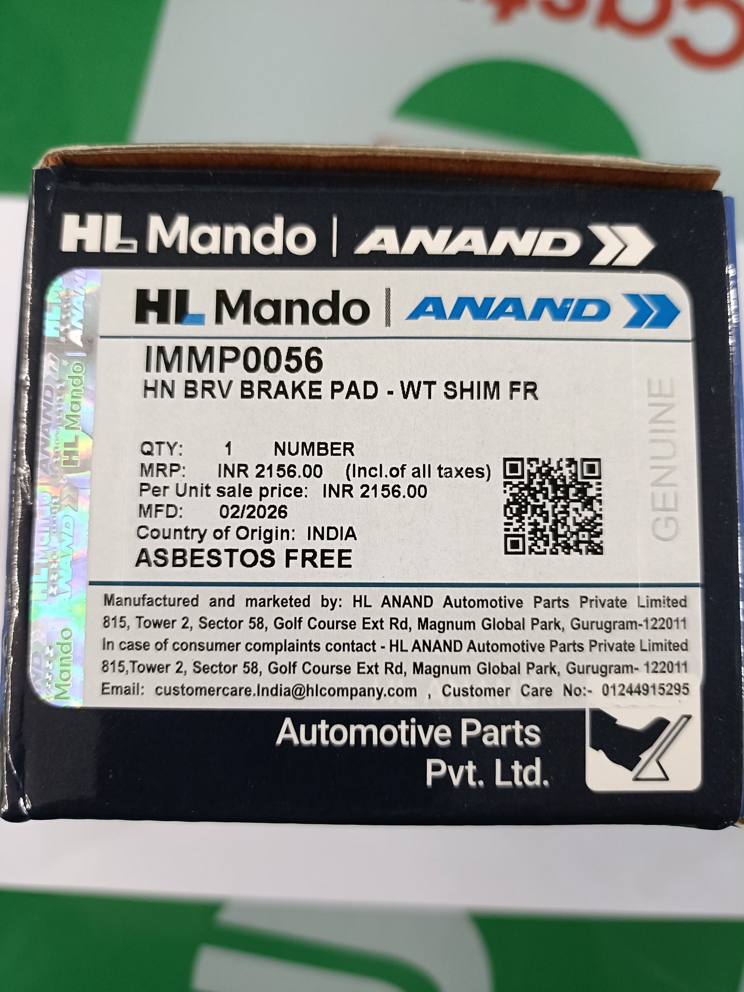 Honda BR-V Front Brake Pads - IMMP0056 Mando
