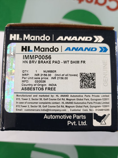 Honda BR-V Front Brake Pads - IMMP0056 Mando
