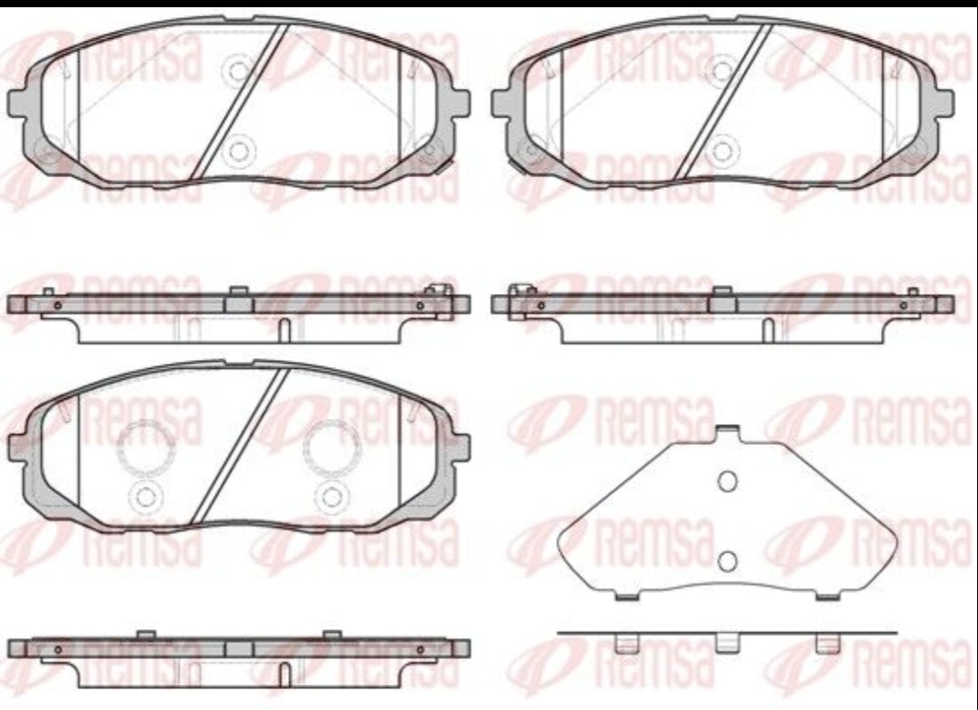 Kia Carnival Front Brake Pad Set - 1647.12 Remsa