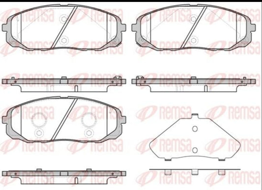 Kia Carnival Front Brake Pad Set - 1647.12 Remsa