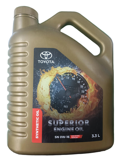 Toyota SN 0W-16 Synthetic Petrol Engine Oil 3.3 Litres - Toyota