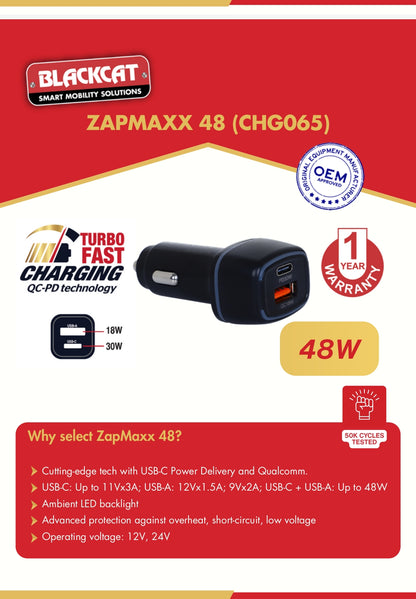 Blackcat 48W Zap Maxx Charge - CHG065 Blackcat