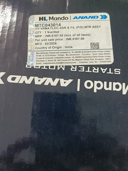 Hyundai Verna Fluidic 4th Gen Steering Motor - MTC043014 Mando