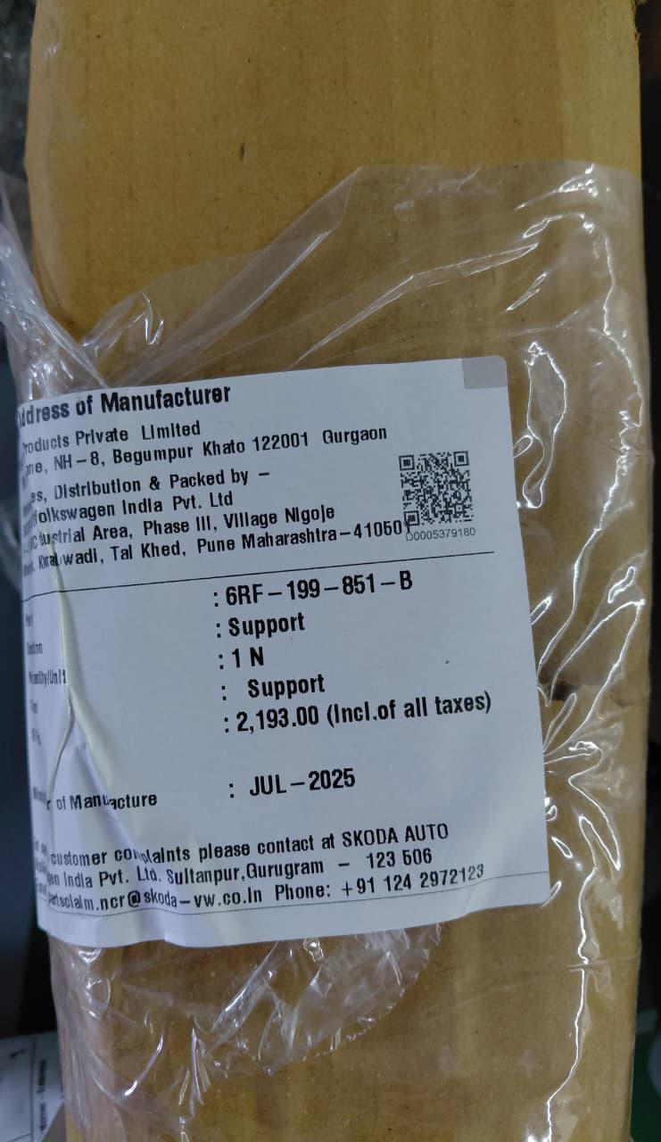 VW Vento, Skoda Rapid Petrol Balla Mount - 6RF199851D VW