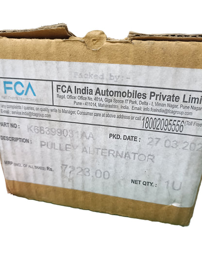 Jeep Compass, Tata Harrier, MGHEC Diesel Alternator Pulley - K68399031AA JEEP