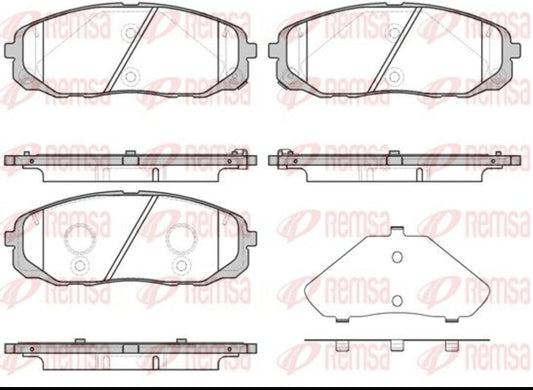 Kia Carnival Front Brake Pad Set - Remsa