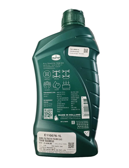 Eurol Fully Synthetic Gear Oil 75W-90 - Eurol Holland