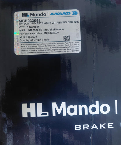Kia Sonet Brake Booster Assembly - MBH033045 Mando