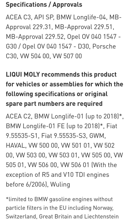 Liqui Moly Top Tec 4200 5W-30 5L German Pack - 8973 Liqui Moly