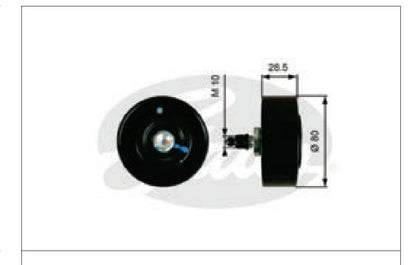 Toyota Innova, Fortuner 2.5L, 3.0L Diesel Belt Pulley - 7803-9636334A Gates