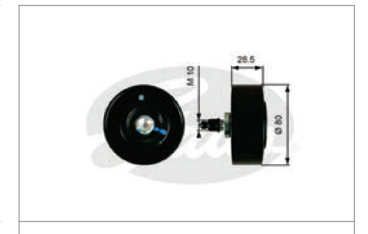 Toyota Innova, Fortuner 2.5L, 3.0L Diesel Belt Pulley - 7803-9636334A Gates