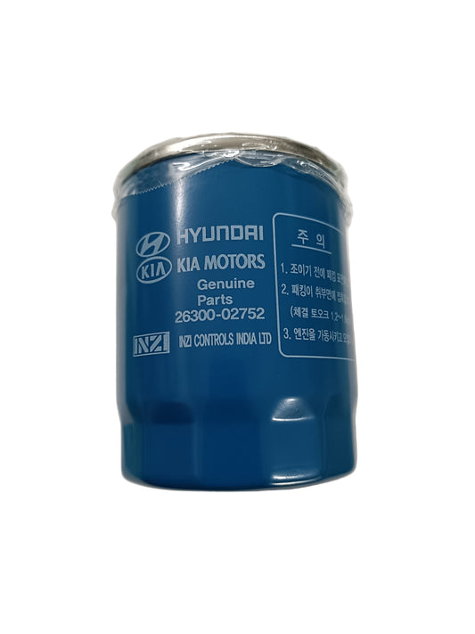 Hyundai Santro Xing, Eon, Creta, i20, Fluidic, i10 Grand, Xcent, Aura Petrol Oil Filter - 26300-02752 Hyundai / Kia