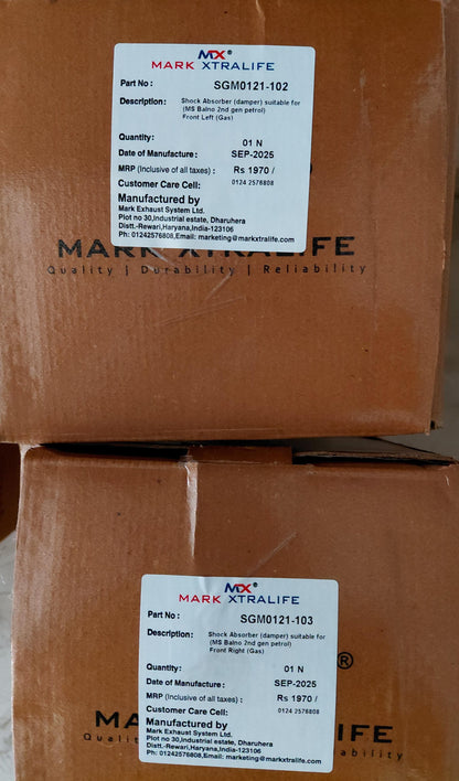 Maruti Suzuki Baleno T2 New Front Shocker Set - SGM0121-102 & SGM0121-103 Mark Xtralife