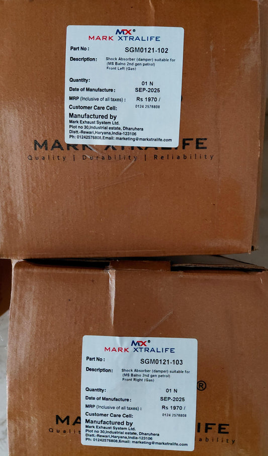 Maruti Suzuki Baleno T2 New Front Shocker Set - SGM0121-102 & SGM0121-103 Mark Xtralife