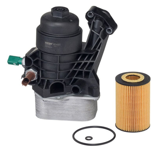 Audi A1 8X1, A3 8V2, Q3 3FB, TT FV3, Q2 GAB, Skoda Kodiaq NS6, Rapid NH3, VW Beetle 5C1, Jetta IV, Polo VI, Tiguan, Skoda Octavia III, IV, Yeti 5L Diesel Oil Cooler Body Complete - H340HD922 Hengst