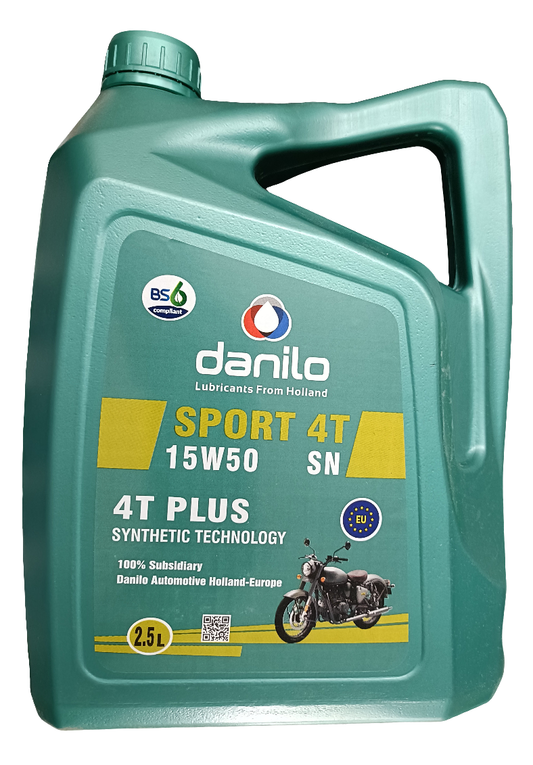 Danilo Motorbike Sport Cruise 4T Oil 15W-50 Bullet API SN 2.5L - Danilo Netherlands