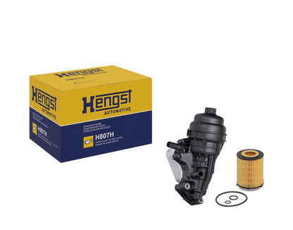 Mercedes AW176, V177, B W246, W247, CLA C W117, X117, W118, X118, GLA X153, X247 Petrol Oil Cooler Assembly - H807H Hengst