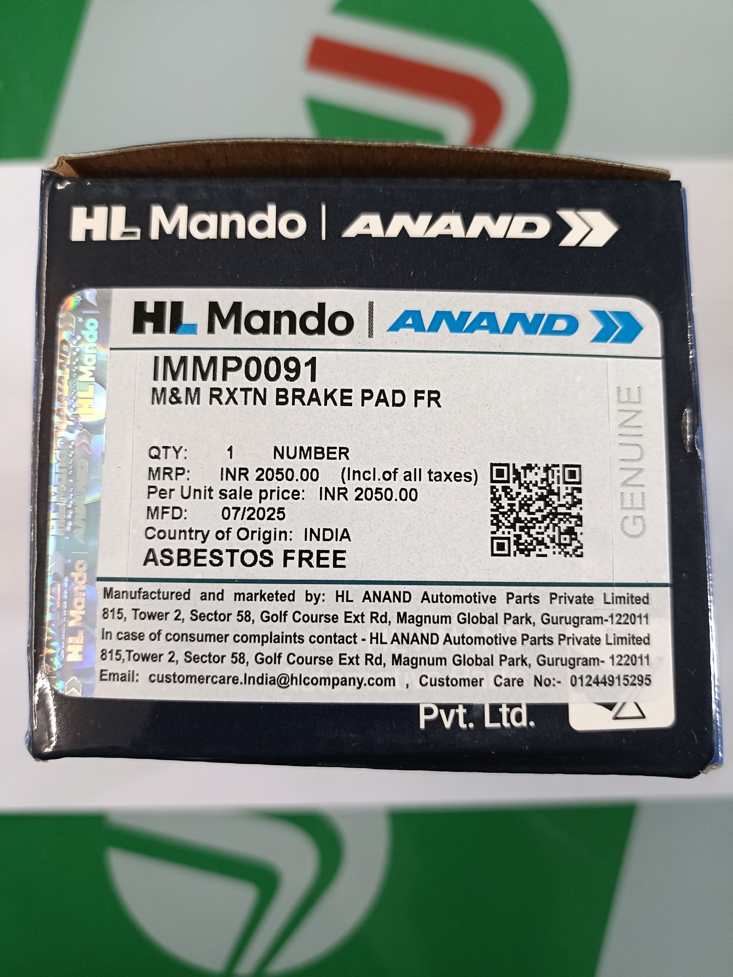Mahindra Rexton Front Brake Pads - IMMP0091 Mando