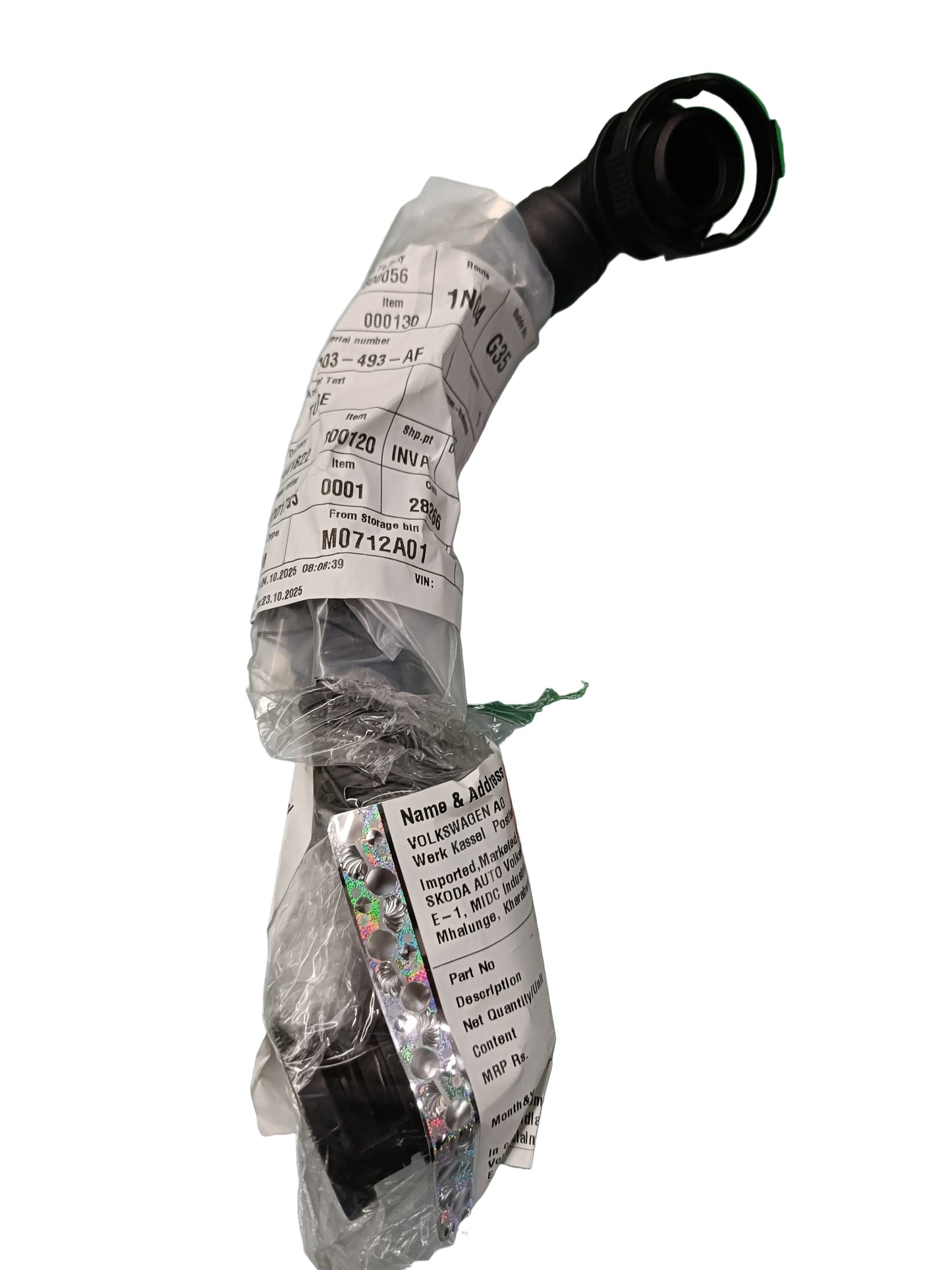 Audi, Skoda, VW Petrol Coolant Pipe - 03L103493AF VW Genuine