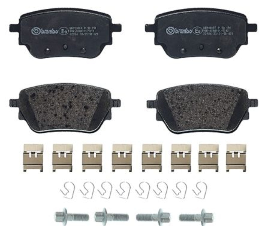 Mercedes A W177, B W247, CLA C118, GLA H247, GLB X247, EQA H243 Rear Brake Pad Set - P50151 Brembo